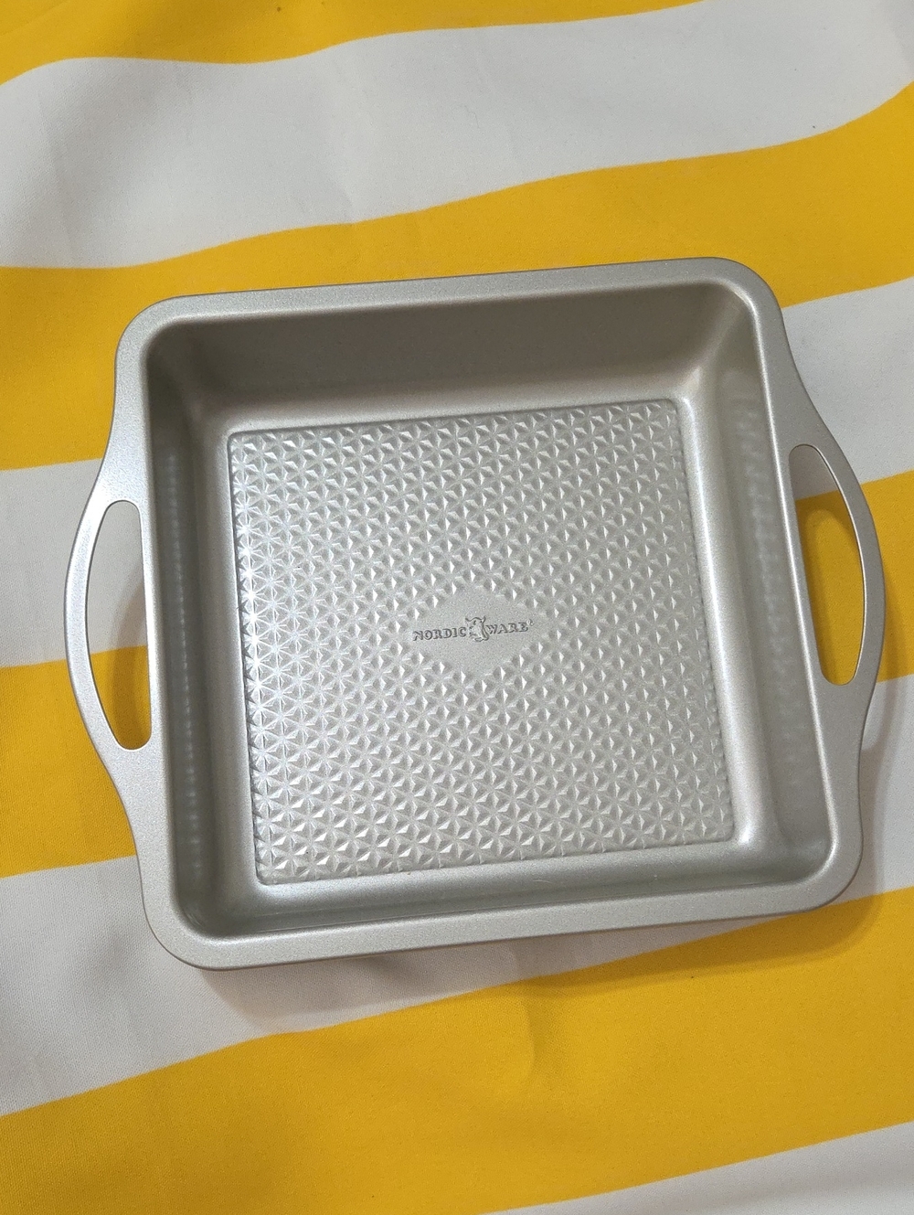 Nordic Ware Silver Square Nonstick Baking Pan with Side Handles